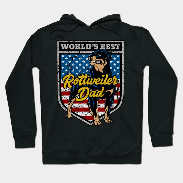 Worlds Best Rottweiler Dad Hoodie by RadStar